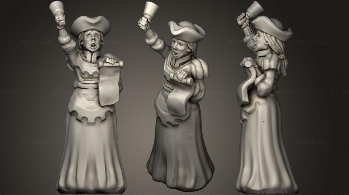 Figurines simple (Town Crier, STKPR_1310) 3D models for cnc